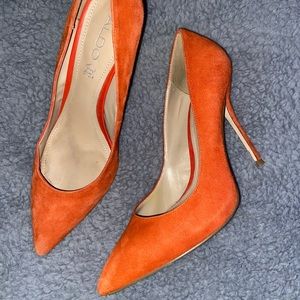 Aldo Orange Suede Pumps